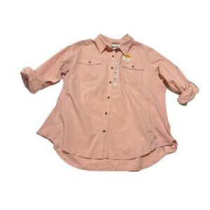 Carhartt Women's Rugged Flex Bozeman Long Sleeve Button Front Shirt Sz 2XL (20)